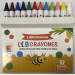 Crayones ECOLOGICOS Cera de Abeja Maxi 12 colores